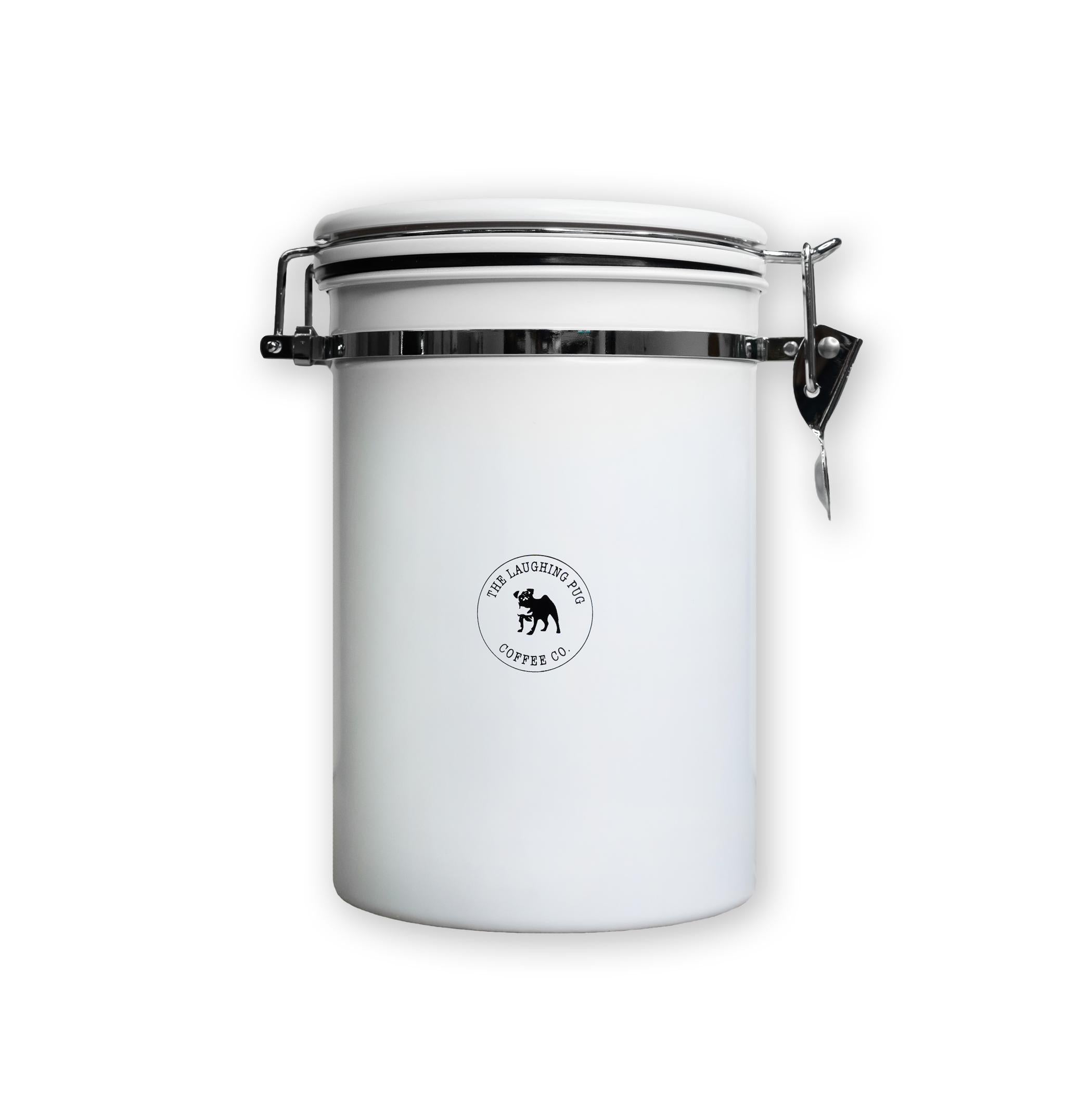 White Stainless Steel Storage Canisters with CO2 release valve